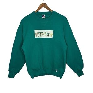 Vintage Russell Athletics Mushroom People Screen print CrewNeck